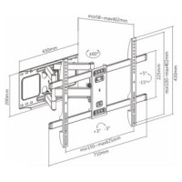 Gembird Televizora stiprinājums Gembird Full-motion 37”-80”