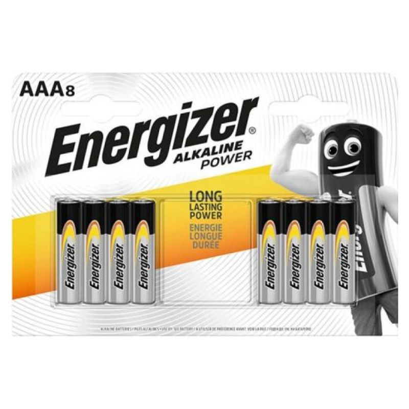Energizer LR03-8BB Alkaline Power AAA (LR03) BLISTERA IEPAKOJUMĀ 8GB.