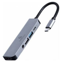 Gembird Dokstacija Gembird USB Type-C 5-in-1 Grey