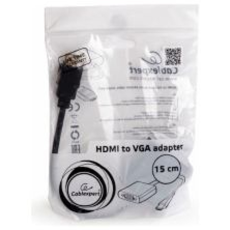 Gembird HDMI Male - VGA Female  + Audio Adapter Cable Black Full HD