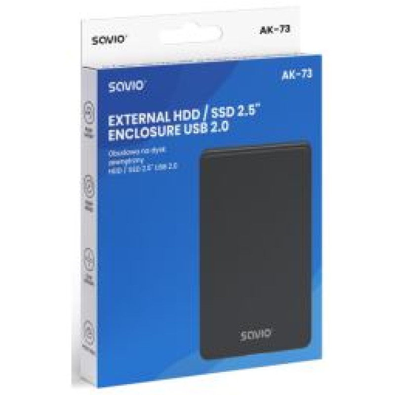 Savio Kastīte cietajam diskam Savio 2.5" HDD/SSD SATA USB 2.0