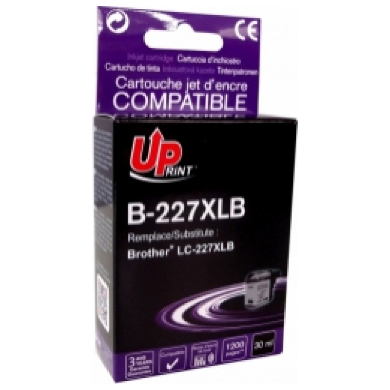 Uprint Tintes kārtridžs UPrint Brother B-227XLB Black