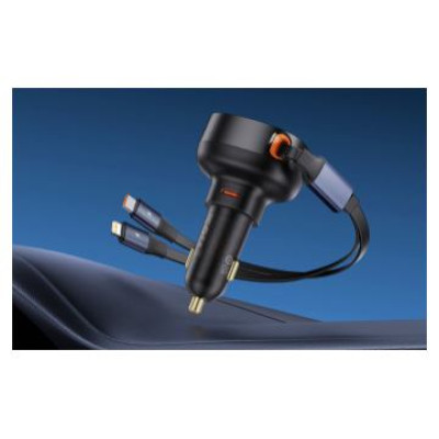 Baseus Auto lādētājs Baseus Enjoyment 60W Black