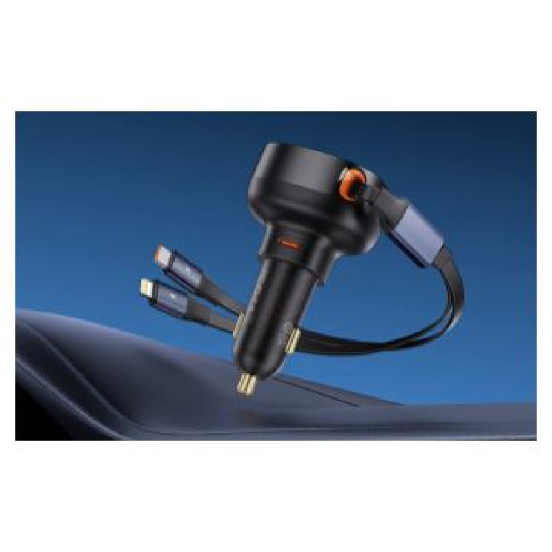 Baseus Auto lādētājs Baseus Enjoyment 60W Black