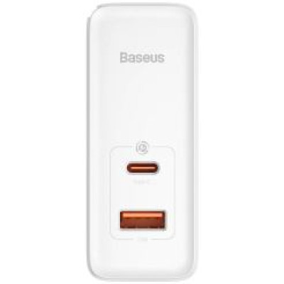 Baseus Lādētājs Baseus GaN5 Pro 1x USB-A 1x USB-C White
