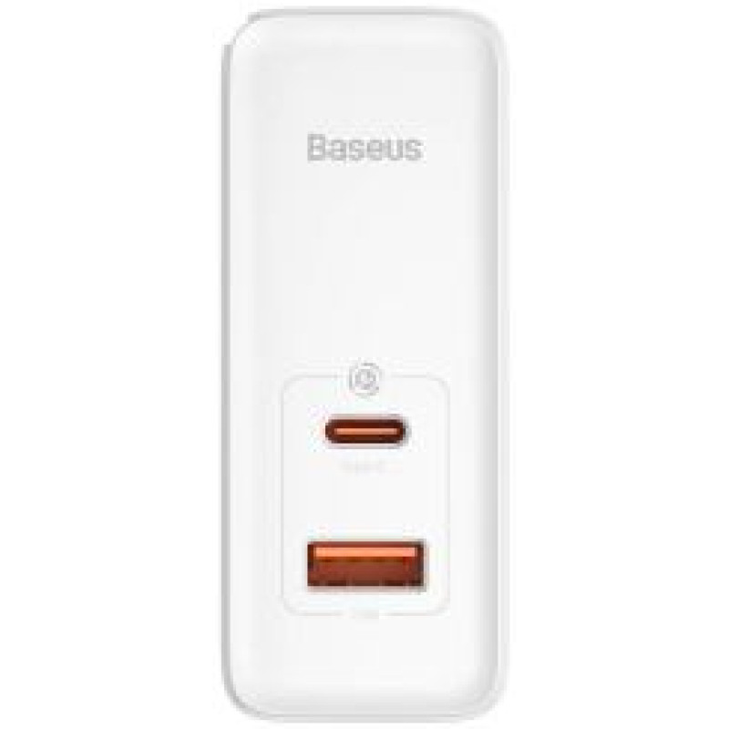 Baseus Lādētājs Baseus GaN5 Pro 1x USB-A 1x USB-C White