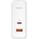 Baseus Lādētājs Baseus GaN5 Pro 1x USB-A 1x USB-C White