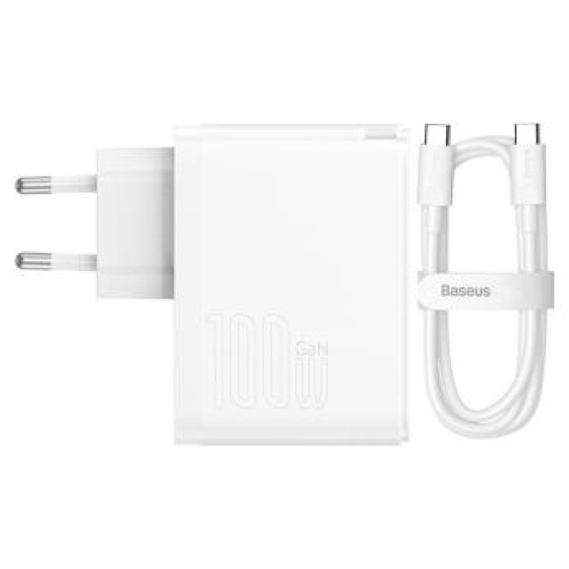 Baseus Lādētājs Baseus GaN5 Pro 1x USB-A 1x USB-C White
