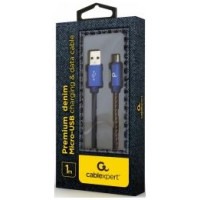 Gembird USB Male - Micro USB Male Premium denim 1m Blue
