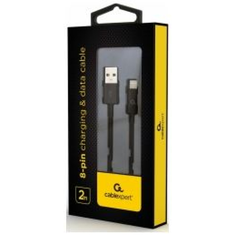 Gembird USB Male - Lightning Male 2m Black