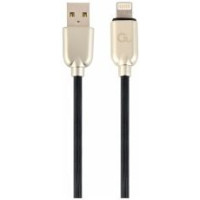 Gembird USB Male - Lightning Male Premium rubber 1m Black