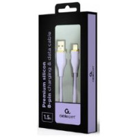 Gembird Kabelis Gembird Premium silicon USB-A Male - 8-pin Male 1.5m Violet