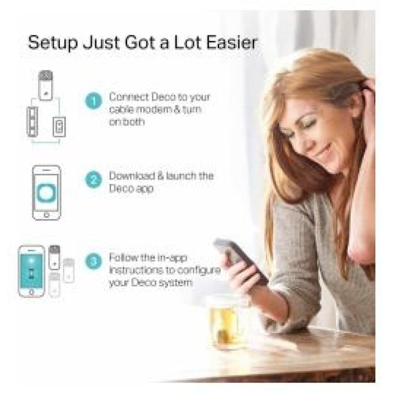 Tp-Link Deco M4 1-pack Whole Home Mesh WIFI System