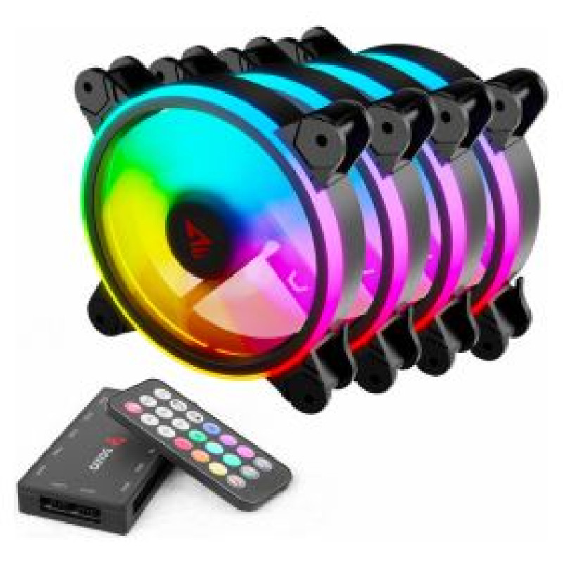 Savio Dzesētājs Savio Kit Of 4 x 120mm PC ARGB Fans