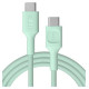 Green Cell Kabelis Green Cell PowerStream USB Type-C Male - USB Type-C Male 100W Mint Green 0.3m