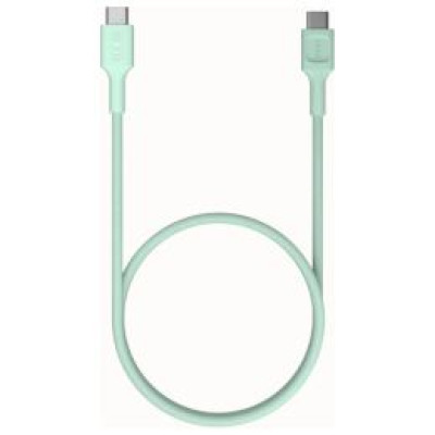 Green Cell Kabelis Green Cell PowerStream USB Type-C Male - USB Type-C Male 100W Mint Green 0.3m