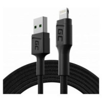 Green Cell GC PowerStream USB Male - Lightning Male Fast Charging 2m Black