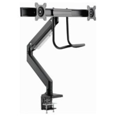Gembird Monitora stiprinājums Gembird Desk Mounted Adjustable Monitor Arm for 2 Monitors
