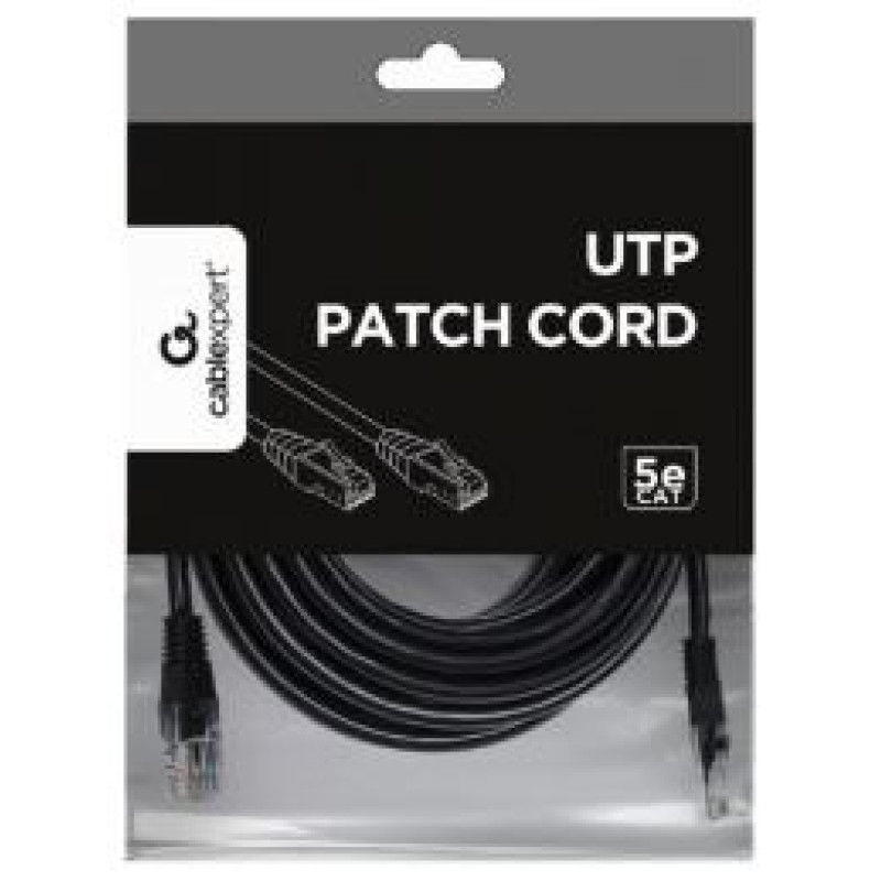 Gembird Kabelis Gembird CAT5e UTP Patch Cord 5m Black