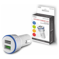 Savio Lādētājs Savio Car Quick Charge Charger LED Diode White