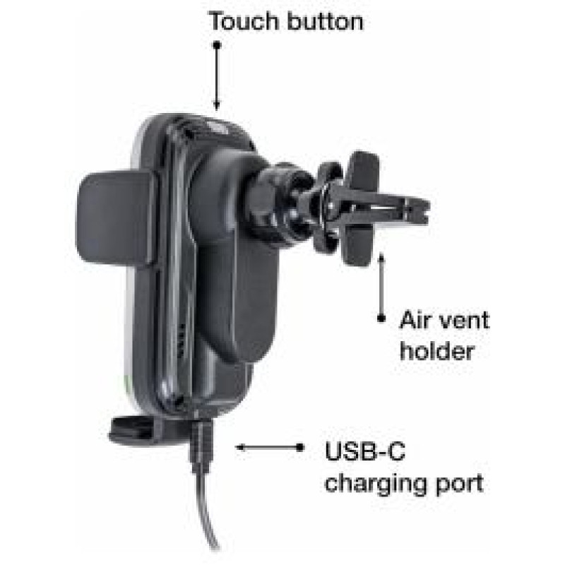 Verbatim Lādētājs Verbatim FWC-03 Qi Fast Wireless Car Charger