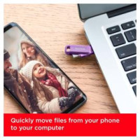 Sandisk Zibatmiņa SanDisk Ultra Dual Drive Go USB-A / USB Type-C 128GB Lavender