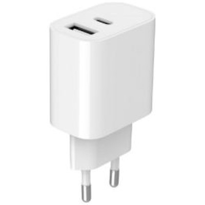 Gembird Lādētājs Gembird USB Type-C + USB Type-A White