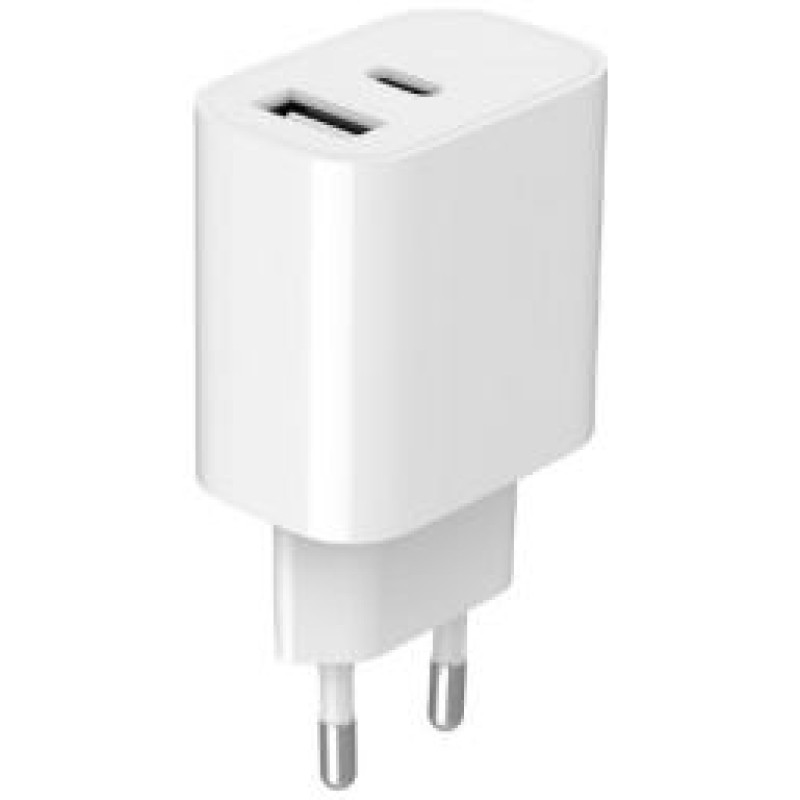 Gembird Lādētājs Gembird USB Type-C + USB Type-A White