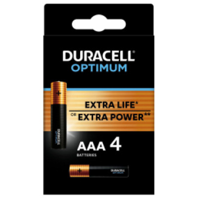 Duracell Baterijas Duracell Optimum AAA 4pack