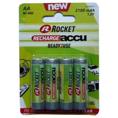 Rocket Precharged HR6 2100MAH ALWAYS READY Blistera iepakojumā 4gb.