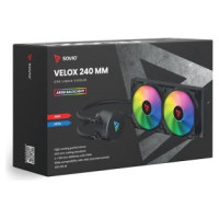 Savio Dzesētājs SAVIO VELOX 240mm ARGB CPU liquid cooler 250W Melns