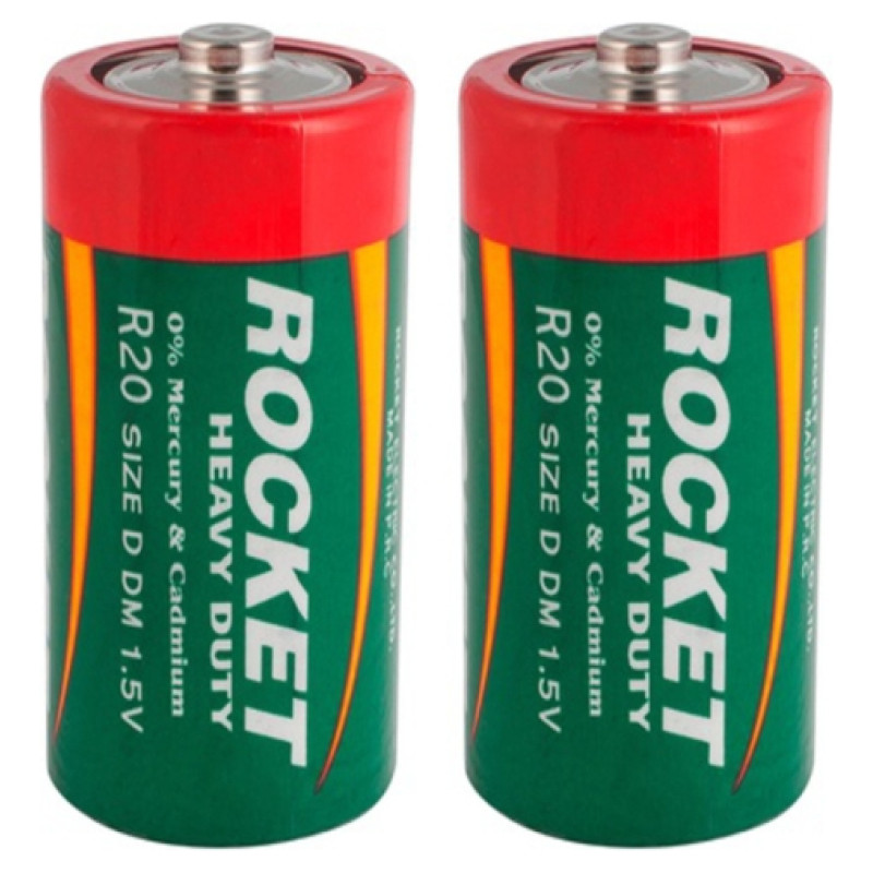 Rocket R20-2AA (D) Celofāna iepakojumā 2gb