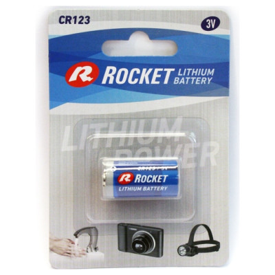 Rocket CR123 Blistera iepakojumā 1gb.