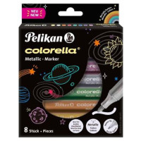 Pelikan Flomasteri Colorella Metallic 8 krāsas 3mm (818070)