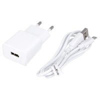 Maxlife MXTC-01 Mobilo telefonu lādētājs 1A + Micro USB kabelis 1m
