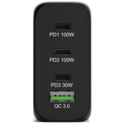 Port Lādētājs Port Power Delivery and Quick Charge 120W GaN USB-C & USB-A Black