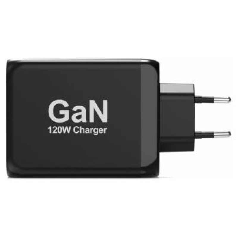 Port Lādētājs Port Power Delivery and Quick Charge 120W GaN USB-C & USB-A Black