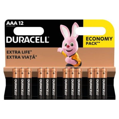 Duracell MN 2400 Basic AAA (LR03) Blistera iepakojumā 12gb.