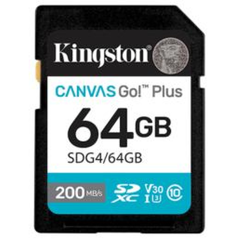 Kingston Atmiņas karte Kingston 64GB SDXC Canvas Go Plus Gen4