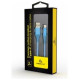 Gembird USB Male - USB Type C Male Premium cotton braided 2m Blue/White