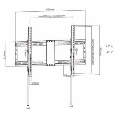 Gembird Televizora stiprinājums Gembird TV wall mount (Tilt) 37&rdquo;-80&rdquo;