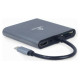 Gembird USB Type-C 6-in-1 multi-port Adapter + Card Reader Space Grey