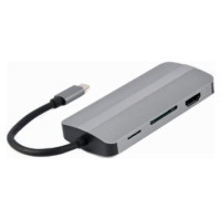 Gembird Dokstacija Gembird USB Type-C 8-in-1 Silver