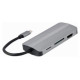 Gembird Dokstacija Gembird USB Type-C 8-in-1 Silver