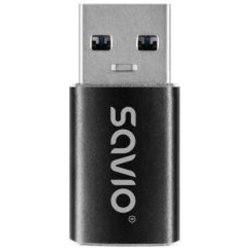 Savio Adapteris Savio AK-81 USB-A to USB-C Black