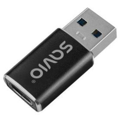 Savio Adapteris Savio AK-81 USB-A to USB-C Black