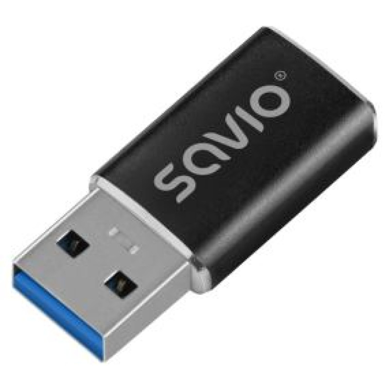 Savio Adapteris Savio AK-81 USB-A to USB-C Black