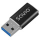 Savio Adapteris Savio AK-81 USB-A to USB-C Black