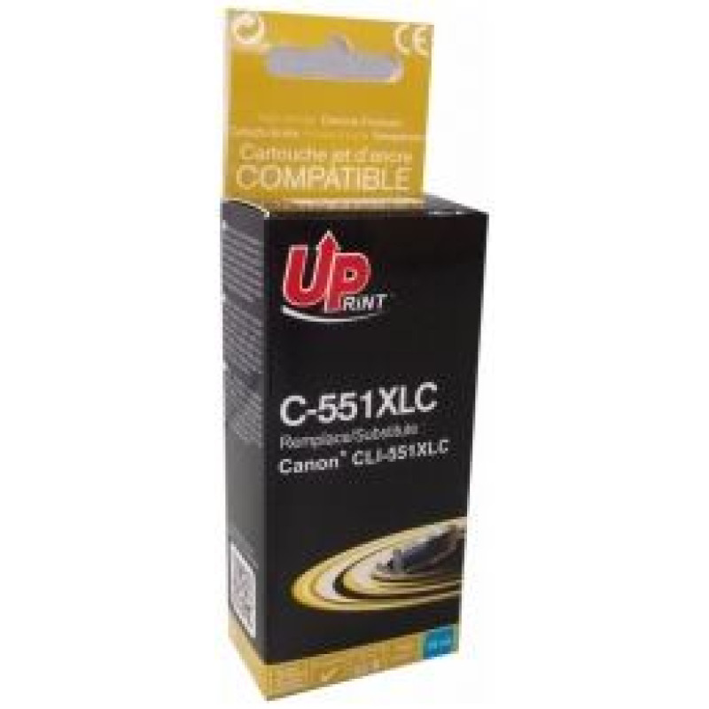 Uprint Tintes kārtridžs UPrint Canon CLI-551XLCY Cyan
