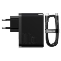 Baseus Lādētājs Baseus GaN5 Pro 1x USB-A 1x USB-C Black